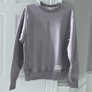 Champion Men's Natural State Reverse Weave Fleece Crew Sweatshirt Comfrey S LN